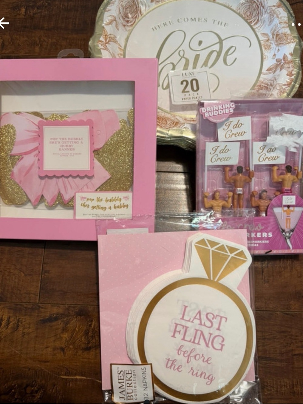 Bachelorette Party Pink & Gold Party Supplies Pack